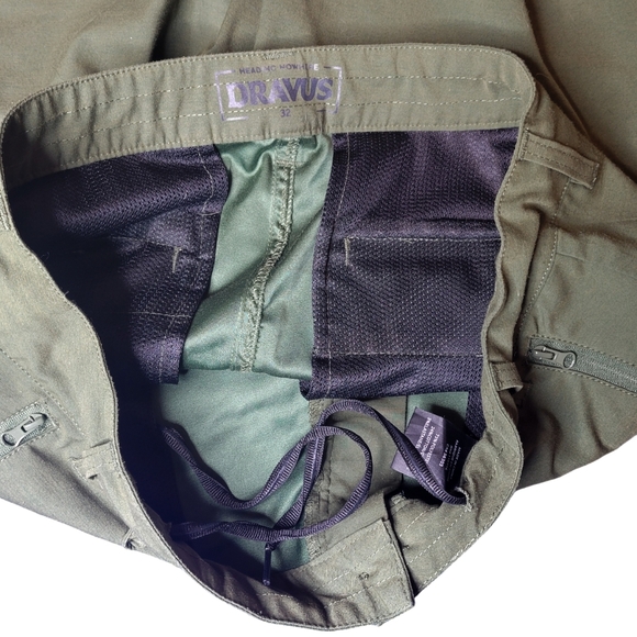 Dravus Bay Men’s Board Shorts Army Green / Khaki Size 32 VGUC - Picture 9 of 12
